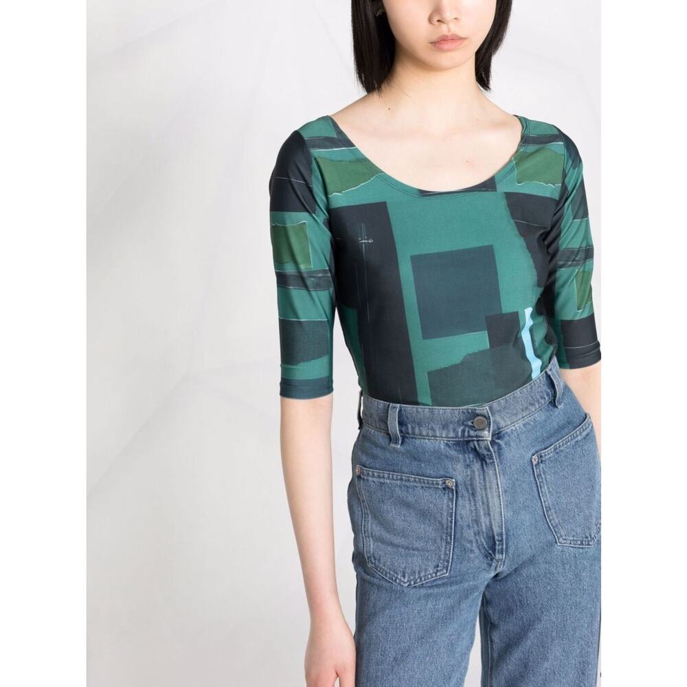 HENRIK VIBSKOV Denmark Yummy Elbow Length Sleeve Abstract Tee Top S SSENSE $125